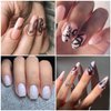 Snake Nail Art Stickers Decals Nail Art Supplies 3D Self Adhesive Nail Stickers Dark Skull Heart Cupid Angel Lips Ghost Nail Decals for Acrylic Nails Designs Manicure Tips Decoration (6 Sheets)
