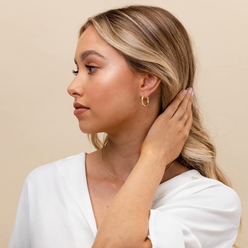 PAVOI 14K Yellow Gold Plated 925 Sterling Silver Post Lightweight Hoops | 20mm | Yellow Gold Hoop Earrings for Women