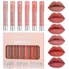 6Pcs Moisturizing Gloosy Nude Lipstick Set, Waterproof Long Lasting Non-Stick Cup 24 Hour Nude Lip Crayon Pencil Makeup Cosmetic Nude Lip Liner Pen Set for Women Christmas Gifts (Lip Crayon A)