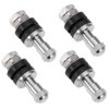 High Pressure 502 Flush Mount Bolt in Metal/Chrome Tire Valve Stems Will fit in a Normal Valve Stem Hole of .453". (Pack of 4)