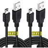 Drimoor 2 Pack 10ft PS3 Controller Charger Cable - Magnetic Ring Mini USB Data Charging Cord for PS Move Playstation 3 Wireless Controller, TI84 Plus CE, Digital Camera