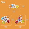 Baby Spinning Top Rattle Toys 3 Pcs, Suction Cup Infant Spinner Toy 12 Months+, Sensory Spin Bath Sucker, Travel Busy Teething Toy for Toddlers, Gifts for 1-3 Year Boy Girl(Group D)