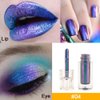 AMY'S DIARY Duochrome MultiChrome Chameleon Liquid Metallic Eyeshadow, High-Impact Multi-Dimensional Finish, Purple Blue Silky Smooth and High Pigment Holographic Glitter Eyeshadow Makeup (#04)