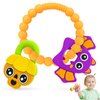 NPET Halloween Baby Teething Toy for 3-12 Months, Halloween Cute Skull & Bat Themed Infant Teething Toy, Baby Theether Toy Holiday, Halloween Baby Teethers Toy Soft Silicone Baby Girl Boy