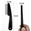 ELFSKIK Stainless Steel Fine Tooth Dandruff Comb, Professional Dandruff Remover, Multifunctional Hair Grooming Comb for Kids and Adults (Black)