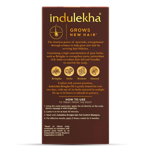 INDULEKHA Bringha Hair Oil Selfie Bottle, 50 ml