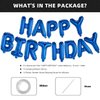 Happy Birthday Balloon Banner Letter Party Decorations | 16 Inch 3D Letter Aluminum Foil Inflatable Letter kit set | Party Decor and Event Supplies | Letter Balloon Sign Birthday Party Decor