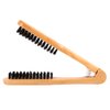 Double Brush Comb, Professional Wooden Handle Hairdressing Comb Anti Static Hair Straightener Brush Styling Tool for Women Men Hairdressing