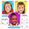 Face Tattoos for Kids Girls Halloween Face Painting Party Favors ~ 12 Pack Fairy Rainbow Princess Temporary Tattoos for Kids Face | Summer Party Face Paint Costume Accessories