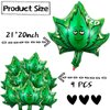 Charniol 9 Pcs 420 Weed Aluminum Balloon Decorations Set 420 Party Decorations Weed Balloons Birthday Party Supplies Aluminum Foil Weed Leaves Balloons Weed Party Decorations for Adults
