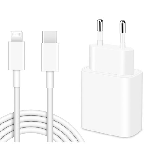 European Travel Plug Adapter, 20W iPhone Fast Charger USB C Wall Charger Block Plug with 10FT Charging Cable for iPhone 14/13/12/11 Pro Max/XS/XR/X/8, iPad, Europe EU Power Plug Type C Adaptor Charger