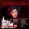 VANERIA Halloween Vampire Makeup Kit,Sfx Makeup,Liquid Latex+Scar Wax+Fake Blood Capsules+Vampire Fangs+Scar Oil+Painting Brushe+Spatula+Stipple Sponge,Special Effects Makeup Kit Professional
