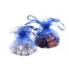 Bezall 50pcs 9.8 Inch Round Royal Blue Organza Bags, Small Mesh Bags Drawstring Gift Bags Baby Shower Wedding Party Favor Bags Jewelry Candy Pouches