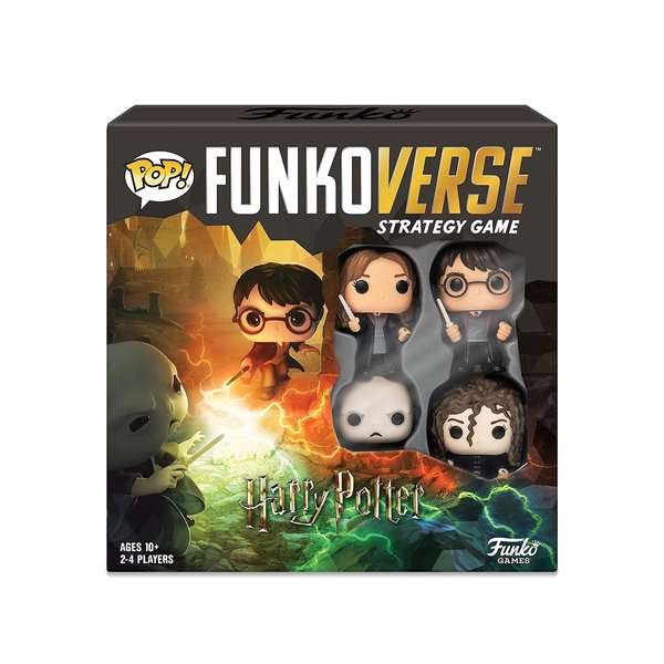 Funko Games Funko Harry Potter 100 Funkoverse - (4 Character Pack) ENGLISH Board Game, Multi Colour - Light Strategy Board Game for Children & Adults (Ages 10+) - 2-4 Players - Gift Idea