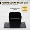 HAUSSIMPLE Car Garbage Can Premium Car Trash Bin with Stability Flap and Magic Strips Secure Waterproof Interior Organizer Accessories Leakproof Container for Cars 20 Pcs Trash Bags - Black