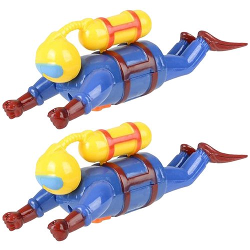 ArtCreativity Wind Up Bath Toys for Kids, Set of 2, Swimming Bath Toys, Water Scuba Diver Baby Bath Toys, Fun Bathtub Toys for Kids, Underwater Party Favors for Boys and Girls, Goodie Bag Fillers