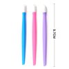 6pcs Professional Plastic Handle Hard Rubber Tipped Nail Art Tool Cuticle Pusher Cleaner(Random Color)