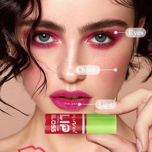 SHEEPFLY 6 Color Lip Oil Lip Glaze， Women's Luminous Lip Gloss and Clear Lip Gloss,Shiny Transparent Tinted Plumping Lip Oil, Long Lasting Moisturizing and Hydrating Lip Makeup