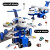 TEMI Kids Airplane Boy Toys for 3 4 5 Year Old Boys - Car Race Tracks for Kids Ages 3-5 with 8 Small Car Toys, Toddlers Educational Toy, Birthday Gifts for Boys 3-5, Birthday Gifts for Boys Girls 3-5