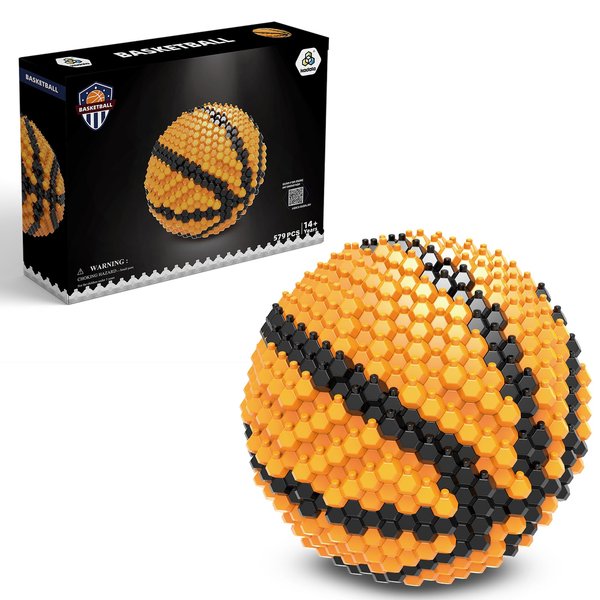 KADELE Basketball Building Block Set, Adults challenging STEM Block Decorations, Miniature 3D Educational Toys for Ages 14 and Above, (579 Pieces)