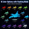 Anywin Warplane Night Lights,Kids Airplane 3D Night Light Bedside Lamp Fighter Toy Light 7 Colors Changing with Remote Control Best Christmas Gifts and Birthday Gifts for Boys Girls Kids Baby