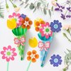 BeYumi Flower Bouquet Craft Kit - 48Pcs Mother's Day Flower Bouquet Craft in Two Colors for Kids Make Your Own Flower Bouquet Teacher Appreciation Week DIY Gift School Classroom Home Fun Activities