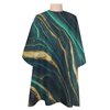 Marble Emerald Green Barber Cape - Salon Hair Cutting Cape for Women,Men,Kids,Adults,Modern Abstract Gold Art Haircut Cape with Adjustable Elastic Neckline Hairdressing Stylist Cape Gown Accessories