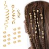 FRDTLUTHW 18Pcs Hair Accessories Loc Hair Jewelry for Women Braids, Dreadlock Beads Metal Hair Clips Decoration Gold(Multiple Styles)-style4