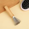 TIESOME Hair Brush Cleaner, Hairbrush Cleaner Tool with Stainless Steel Rake, Mini Hair Brush Remover, Small Hair Dirt Remover Brush for Home and Salon Use