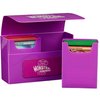 Monster Protectors Magnetic Double Deck Box - Purple, Holds 150 Gaming TCGs, Self-Locking Closure, Compatible w Standard & Smaller Size Gaming Trading Cards, Removable Construction