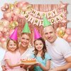 Women's Rose Gold Birthday Party Decorations, Rose Gold Happy Birthday Banners, Tassel Curtain Decorations, Confetti Balloons, Age Number Foil Balloons, Birthday Cake Decorating Supplies (22)