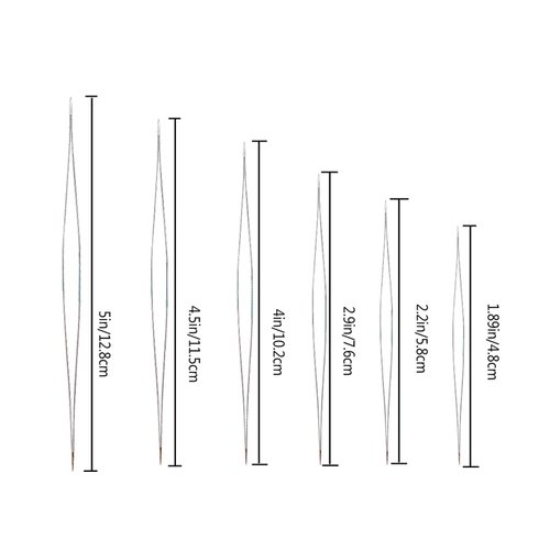 18 Pieces Beading Needles, 6 Sizes Seed Beads Needles Big Eye Beading Needles Collapsible Beading Needles Set for Jewelry Making with Needle Bottle