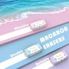 Four Candies Pastel Mechanical Pencil Set - 6PCS 0.5 mm & 0.7mm Pencils with 360PCS HB #2 Lead Refills, 3PCS Erasers and 9PCS Eraser Refills, Cute School Supplies Stuff for Student Writing Drawing