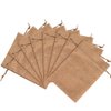 Lucky Monet 25/50/100PCS Burlap Gift Bags Wedding Hessian Jute Bags Linen Jewelry Pouches with Drawstring for Birthday, Party, Wedding Favors, Present, Art and DIY Craft (100Pcs, Coffee, 3” x 4”)