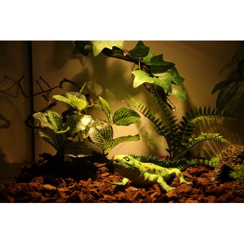 Aqua KT Reptile Terrarium Forest Tree with Plant Leaves for Amphibian Habitat Décor Lizard Snake Turtle Supplies