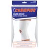 Champion Knee Brace Flexible Stays Knit Elastic, White, Small