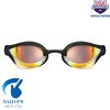 Arena Unisex Cobra Core Swipe Anti-Fog Racing Swim Goggles for Men and Women Polycarbonate Mirror Lens, Yellow Copper/Black