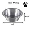 Set of 2 Stainless-Steel Dog Bowls - Cage, Kennel, and Crate Hanging Pet Bowls for Food and Water - 20oz Each and Dishwasher Safe by PETMAKER,Silver