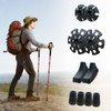 TheFitLife Trekking Poles Accessories Set - Rubber Replacement Pole Tip Protectors Fit Most Standard Hiking, Walking Poles with 11mm Hold Diameter (Black Set.2)