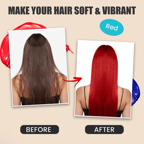 Depositing Hair Mask, Hair Refreshing Conditioner, Non-foaming, Cruelty-free 5.28 fl.oz (Red)