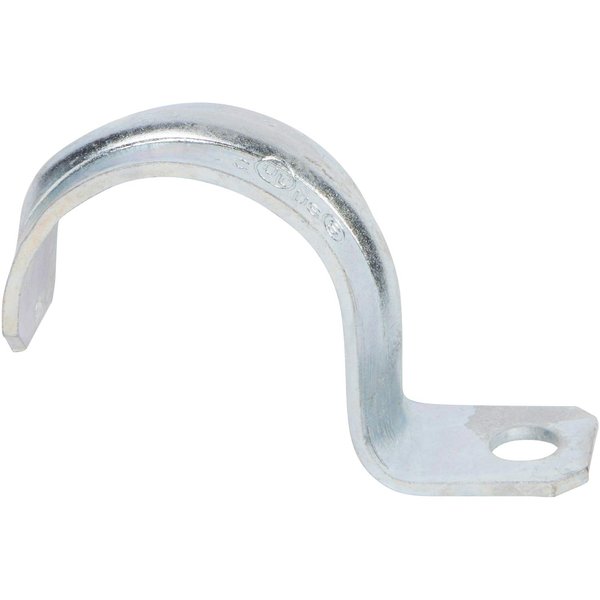 Morris Products EMT Pipe Strap – 1 Hole – 1-1/4 Inch - Secures EMT Conduit - Zinc-Plated Steel - Reinforced Rib, Hole – Snap-On Installation - 25 Pieces, (19403)