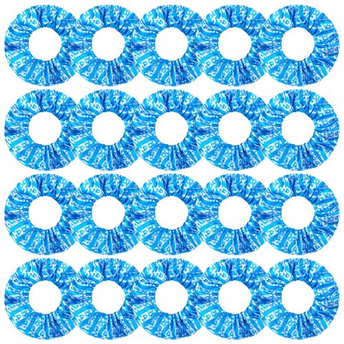 WILLBOND 20 Pcs Cheer Scrunchies Cheer Hair Accessories Cheerleading Hair Ties Elastic Scrunchies Hairband Cheerleading Gifts for Girls Women Team Sport Player Gift Birthday Party (Blue)