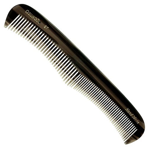 Giorgio G67 Contour Comb - 7" Fine Tooth Comb and Wide Tooth Comb for Thick and Thin Hair Styling - Hair Combs for Men, Combs for Women, and Kids - Saw Cut Barber Comb Handmade Hair Comb for Hair Care