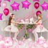MEETINGU Star Balloons,18 Inch Rose Mylar Star Foil Balloons for Baby Shower, Wedding, Magical Prom or Engagement Party Decoration(10psc)