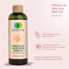 NATURE-O-CARE Hibiscus & Aloe Vera Herbal Hair Oil for Nourished and Shiny Hair- Anti-Breakage Formula Nourish, Strengthen & Hydrate Scalp & Hair Follicles 6.76 FL.OZ