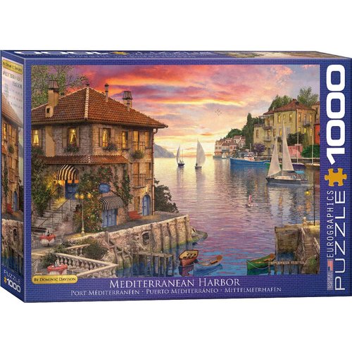 EuroGraphics Mediterranean Harbor by Dominic Davison 1000-Piece Puzzle