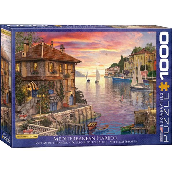 EuroGraphics Mediterranean Harbor by Dominic Davison 1000-Piece Puzzle