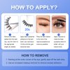 False Eyelashes Natural Look Faux Mink Lashes Pack Handmade Fluffy False Eyelashes 5 Pairs Eye Lashes Easy to Apply Reusable Strip Lashes