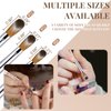 3PCS Acrylic Nail Brush Set, Size 6/10/12. Kolinsky Hair,Oval Crimped Pressed Shaped Acrylic Nail Brushes,Golden Metal Handle Acrylic Powder Brush Set Professional Manicure For DIY Home Salon