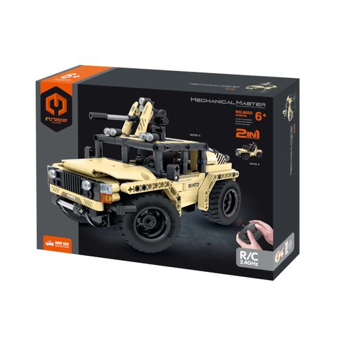 Dakott STEM Car Toy Building Toy Gift for Age 6+, Remote Control 2in1 Armed Off-Roader Building Block Take Apart Toy, 370 Pcs DIY Building Kit, Learning Engineering Construction R/C Toys